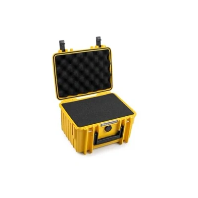 Abbildung von B&amp;W Transportkoffer Outdoor Typ 2000 Gelb mit Würfelschaum Wasserdicht nach IP67 Zertifizierung, Staubdicht, Bruchsicher und Unverwüstlich