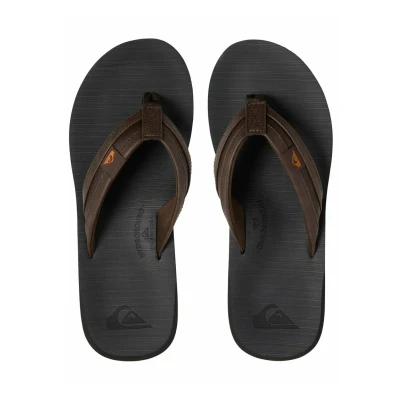 Abbildung von Quiksilver Carver Squish Zehentrenner, Herren, Größe: 43, Brown/black/brown Kunststoff