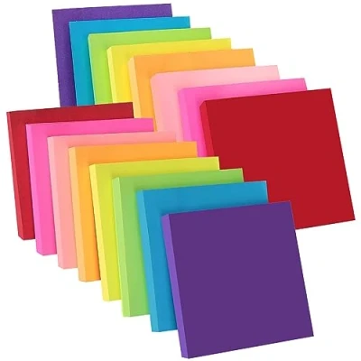 Abbildung von ZCZN Haftnotizen 76 x mm Klebezettel, 100 Blatt/Block, Sticky Notes in 8 Neonfarben, 16 Blöcke