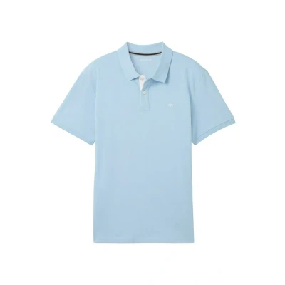 Abbildung von TOM Tailor Basic WITH Contrast Poloshirt, Herren, Größe: Small, Washed out middle blue