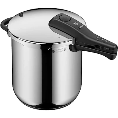 Abbildung von WMF Perfect One Pot Schnellkochtopf Induktion 8,5l, Dampfkochtopf, großes Kochsignal, 2 Kochstufen, abnehmbarer Deckelgriff, Cromargan Edelstahl
