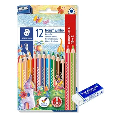 Abbildung von Staedtler Buntstift Noris Jumbo (Bundstifte + Radierer)