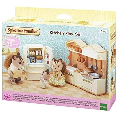 Abbildung von Sylvanian Families 5341 Landhaus Küche mit Kühlschrank Puppenhaus Einrichtung Möbel