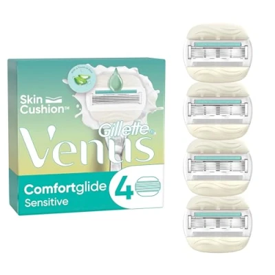 Abbildung von Gillette Venus Comfortglide 5 Sensitive, Rasierklingen Damen, 4 Ersatzklingen