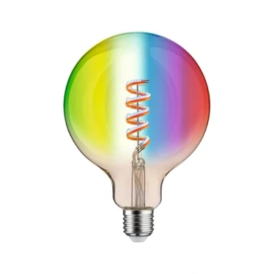 Abbildung von Paulmann 29162 Filament 230V Smart Home Zigbee LED Globe G125 E27 470lm 6,3W RGBW+ dimmbar Gold Leuchtmittel, Einzelpack