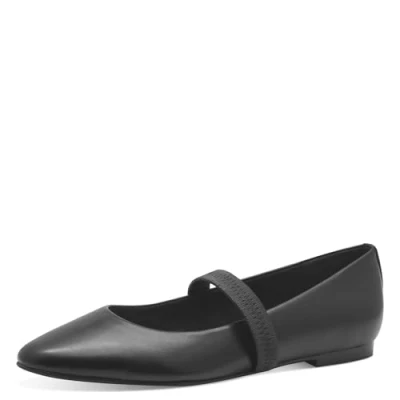 Abbildung von MARCO TOZZI Damen Ballerinas mit Riemen Spitz, Schwarz (Black), 38 EU