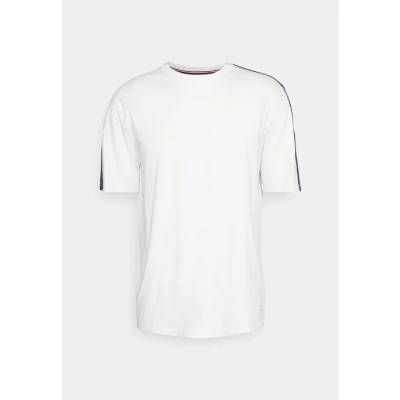 Abbildung von Tommy Hilfiger TEE LOGO Established Nachtwäsche Shirt, Herren, Größe: Small, Ecru