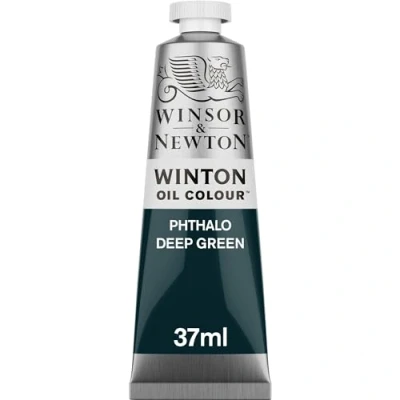 Abbildung von Winsor &amp; Newton 1414048 Winton, feine hochwertige Ölfarbe 37ml Tube mit gleichmäßiger Konsistenz, lichtbeständig, hohe Deckkraft, reich an Farbpigmenten Phthalo Dunkelgrün