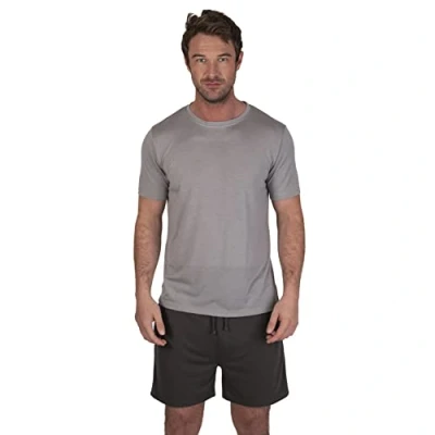 Abbildung von Light &amp; Shade Herren Lsset032 Pyjama Set, Hellgrau Meliert/Anthrazit, L