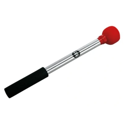 Abbildung von Meinl Percussion SB1 Samba Beater, 38,10 cm (15 Zoll) Länge, mit 5,08 (2 rotem Filzkopf, silver/red