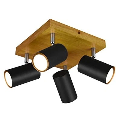 Abbildung von Deckenstrahler Marley, schwarz matt, 4 flammig