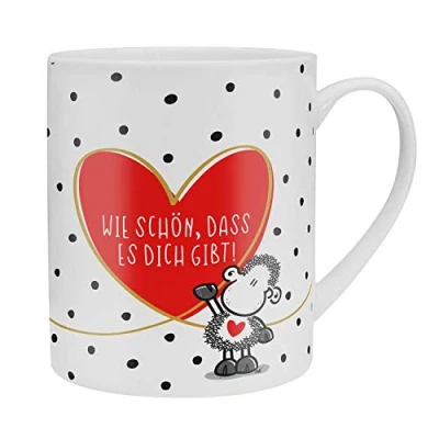 Abbildung von Sheepworld XL Tasse &quot;Schön, dass es dich gibt&quot; Große aus Porzellan, Jumbo Tasse, 60 cl, mit Spruch Geschenk, Freund, Freundin 46219