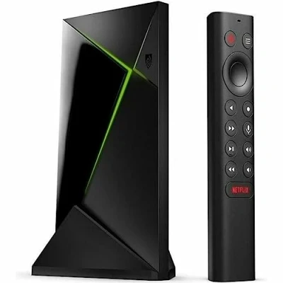 Abbildung von NVIDIA SHIELD Android TV Pro Multimedia Player; 4K HDR Filme, Live Sport, Dolby Vision Atmos, KI unterstützte Video Hochskalierung, GeForce NOW Cloud Gaming, Google Assistant integriert