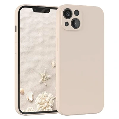 Abbildung von EAZY Case Silikonhülle für iPhone 13 Hülle Silikon Beige weich stoßfeste Handyhülle Schutzhülle mit Kameraschutz Dünn Premium Schutz Cover TPU Phone Bumper in Taupe