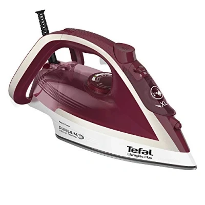 Abbildung von Tefal FV6810 Ultragliss Plus Dampfbügeleisen 2800 Watt Dampfstoß: 250 g/Min. 50 Dampfabgabe Eco Mode kratzfeste Bügelsohle Rot/Weiß
