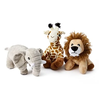 Abbildung von Zappi Co Kinder Kuschelweiches Plüschtier Perfekte kuschelige Spielgefährten für Geburtstage und besondere Anlässe(12 15cm) (Elefant + Giraffe Löwe)
