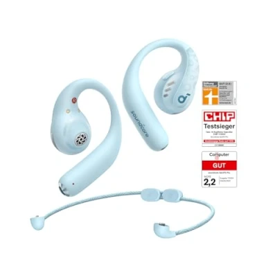 Abbildung von soundcore by Anker Open Ear Kopfhörer AeroFit Pro, 46h Akku, Intensiver Sound LDAC, Ultra leicht, Bequem, Ergonomisches Design, Bluetooth 5.3, IP55 Wasserschutz, App, Kabellos