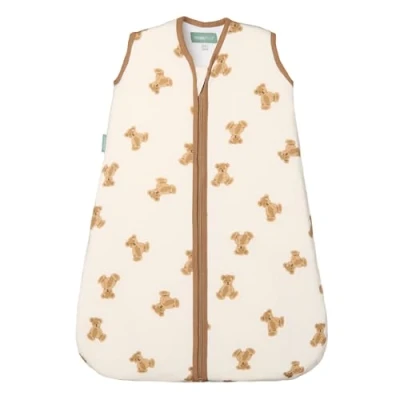 Abbildung von molis&amp;co Baby Schlafsack ärmellos Ideal für Frühling und Herbst Babyschlafsack 1 tog ohne Ärmel Leicht gepolstert 100% Baumwolle (Oeko TEX 100), Premium Qualität Teddy (95 cm)