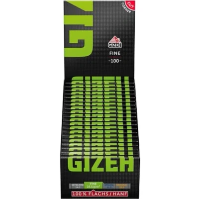 Abbildung von GIZEH BLACK Fine Papers Dünne Blättchen zum Selbstdrehen Packung mit Magnetverschluss, recyclebar 20er Pack á 100 Premium Paper (18.5 g/m²)