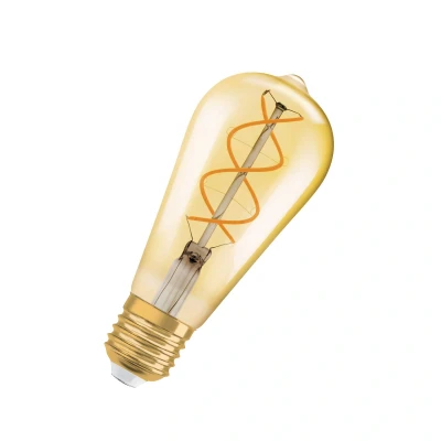 Abbildung von OSRAM Vintage 1906 Goldene Filament LED Lampe aus Glas in Edison Form, Sockel E27, 300 Lumen, 28W Ersatz, sehr warmes weiß fast wie Kerzenlicht (2000K), dimmbar