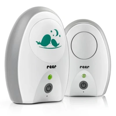Abbildung von reer Neo Digital Babyphone 250 m Reichweite ECO Modus VOX Funktion FHSS Technologie Akku oder Netzbetrieb Qualität vom Erfinder