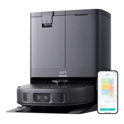 Abbildung von eufy X10 Pro Omni Saugroboter mit Wischfunktion &amp; Absaugstation, All in One Station, 8.000Pa, Auto Absaugen/Befüllen, 2x Lift Mopp Waschen/Trocknen, Aktive Hindernisvermeidung