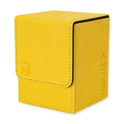 Abbildung von Vault X ® Premium eXo Tec Sammelkarten Box für 100+ Karten ohne PVC Halter Spielkarten zum Sammeln und Tauschen (Gelb)