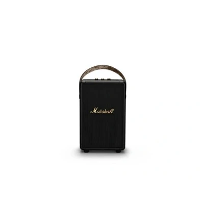 Abbildung von Marshall Tufton Outdoor Tragbarer Bluetooth Partylautsprecher, IPX2 wasserbeständig Schwarz und Messing