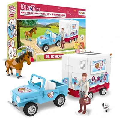Abbildung von CRAZE Bibi und Tina Spielset Mobile Tierarzt Station Dr. Eichhorn Pferde Spielzeug Doktor Spielfiguren Martinshof Mädchen Geschenk Spiele ab 3 Jahre 19276