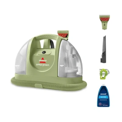 Abbildung von BISSELL Little Green, Polsterreiniger Gerät, Teppichreiniger für Alltägliche Flecken &amp; Verschmutzungen, Waschsauger, Nasssauger Teppiche, Polster, Auto Mehr, Leistungsstarker 340W Motor, 4098N