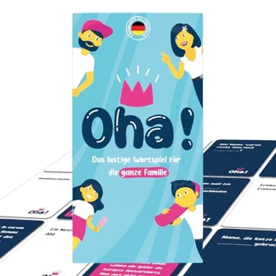 Abbildung von ATM Gaming OHA! Das Familienspiel Gesellschaftsspiele Fragen und Herausforderungen, um Deine Eltern Kinder noch Besser kennenzulernen Familienspiele für Spiele 2023