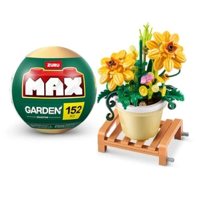 Abbildung von MAX Premium Garden Bausteine (bis zu 233 Teile, 6 zum Sammeln). für Teenager, sammle und präsentiere Deine Gartensammlung (Cosmos Sulphureus, 1 Kapsel), Muttertagsgeschenk