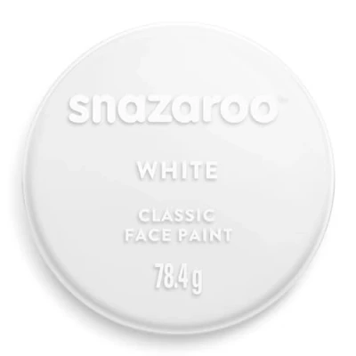 Abbildung von Snazaroo 1175000 Kinderschminke, hautfreundliche hypoallergene Gesichtschminke auf Wasserbasis, wasservermalbar, parabenfrei, 75ml Topf Weiss