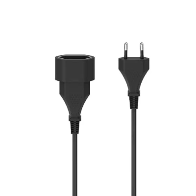 Abbildung von Hama Verlängerungskabel 3m Euro Stecker (Verlängerung Stromkabel Kabel für innen) schwarz