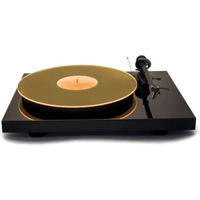 Abbildung von Hudson Hi Fi Plattenspieler Matte aus Acryl YellowLit LP Slipmat