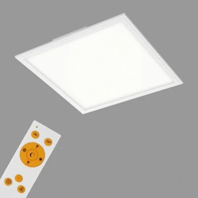 Abbildung von Briloner Leuchten LED Panel, Deckenleuchte Dimmbar, Deckenlampe inkl. Fernbedienung, Farbtemperatursteuerung, 24 Watt, 2.400 Lumen, Weiß, 45x45 cm