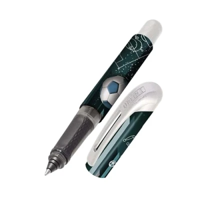 Abbildung von Online Tintenpatronen Rollerball College Fußball, Stift für Rechtshänder und Linkshänder, ergonomisches Griffstück, hochwertiger Tintenroller, Standard Tintenpatronen, inkl. Kombipatrone blau