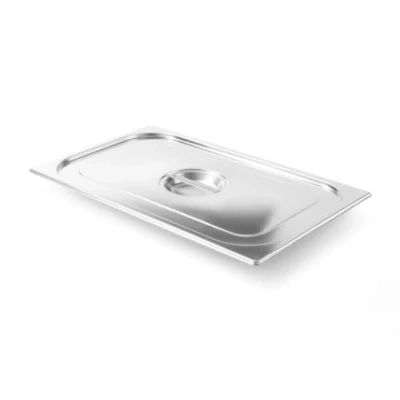 Abbildung von HENDI Gastronorm Deckel, für Gastronormbehälter, Temperaturbeständig von 40 bis 300C, Heissluftöfen Kühl und Tiefkühlschränken Chafing Dishes Bain Marie, Stapelbar, GN 1/1, 530x325 mm, Edelstahl