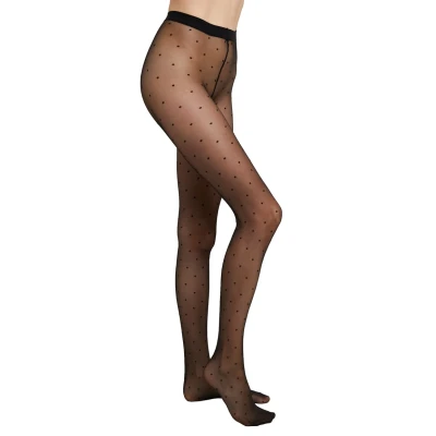Abbildung von Falke DOT 15 Denier Ultratransparent MATT Strumpfhose, Damen, Größe: Small, Schwarz