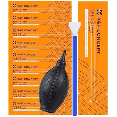 Abbildung von Minadax APS C Sensor Reinigung 16mm Swabs 10 Stück Staubfrei + Blasebalg