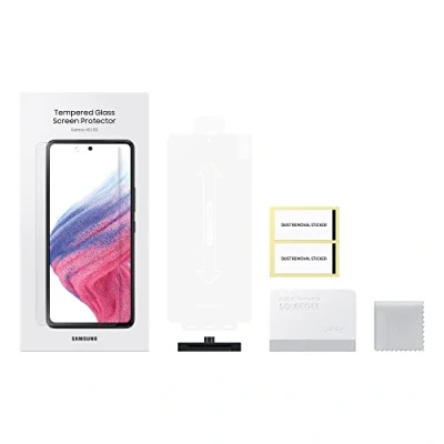 Abbildung von Samsung Tempered Glass Screen Protector ET FA536 für das Galaxy A53 5G Displayschutz, Schutzglas, stoßfest, Transparent 6,5 Zoll