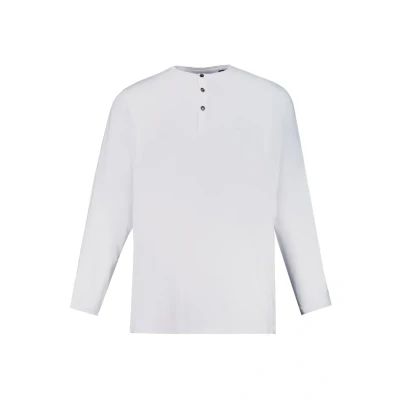 Abbildung von JP1880 BIG TALL Basic Henley Langarmshirt, Herren, Größe: 3XL, Snow white