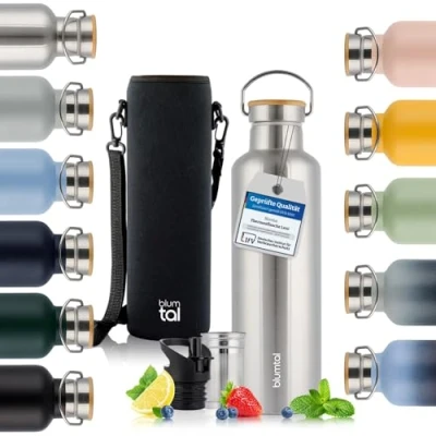 Abbildung von Blumtal Thermosflasche 750ml doppelwandige Trinkflasche Edelstahl Isolierflasche BPA frei Teeflasche Thermo Sportflasche Stainless Steel