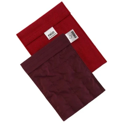 Abbildung von FRIO GROßE Diabetiker Insulin Kühltasche 14 x 19 cm rot Für bis zu 4 Pens Kühlt mit kaltem Wasser I Keine Kühlakkus notwendig Wiederverwendbar