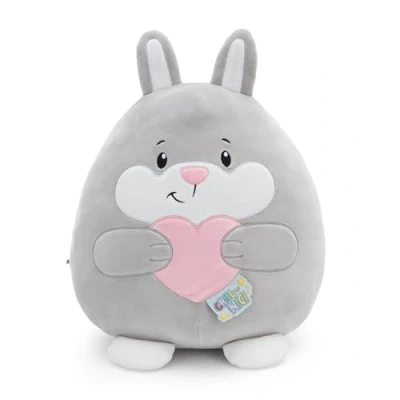 Abbildung von NICI CHILL Kuscheltier Hase mit Herz 30 cm Flauschiges Stofftier aus Marshmallow Textur Material zum Kuscheln, Spielen und Liebhaben, Ideales Kuschelkissen 61404