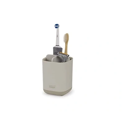 Abbildung von Joseph Easy Store Zahnbürstenhalter Caddy Badezimmer Lagerung, Compact Matte Oberfläche, Beige, Mittelgroß