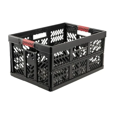 Abbildung von keeeper 4x Stabile Profi Klappboxen mit Soft Touch Griffen, 54 x 37 28 cm, 45 l, Ben, Graphit Grau