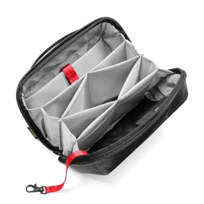 Abbildung von tomtoc Kabeltasche Zubehörtasche, Elektronik Zubehör Kabel Organizer Tasche Tech Pouch, Reise Cable Bag für Ladekabel, Festplatte, MacBook Adapter, Ladegerät, PowerBank, SD Karten, Schwarz