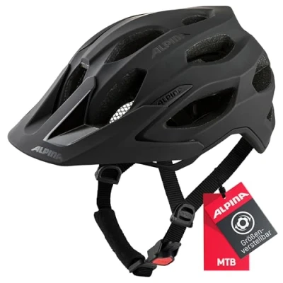 Abbildung von ALPINA CARAPAX 2.0 Leichter, Stabiler &amp; Komfortabler Fahrradhelm Mit Fliegennetz Antibakteriellen Polstern Für Erwachsene, black matt, 52 57 cm