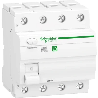 Abbildung von Schneider Electric R9R42440 Fehlerstrom Schutzschalter Resi9, 4P, 40A, 30mA, Typ F